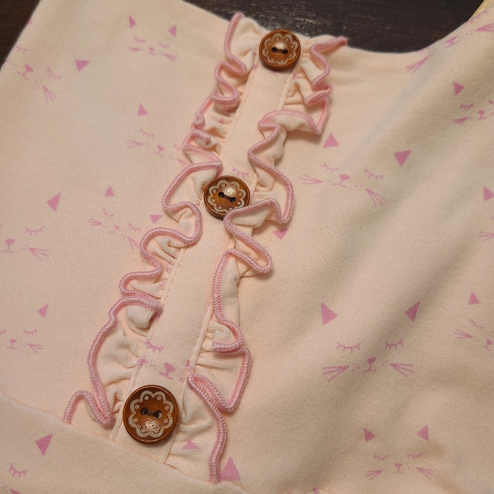 Sweet Honey Dress Vintage Dancer cats pink 10y
